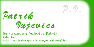 patrik vujevics business card